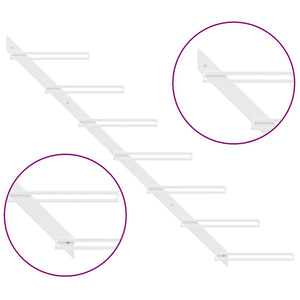 Wand Weinregal für 7 Flaschen, 2er Set, Weiß