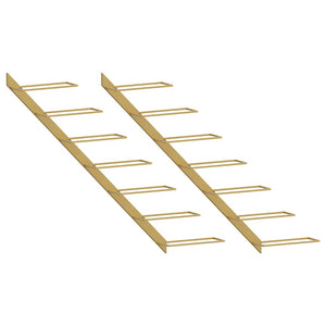 Goldene Wand-Weinregale für 7 Flaschen (2er-Set)