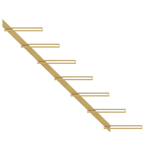 Goldene Wand-Weinregale für 7 Flaschen (2er-Set)