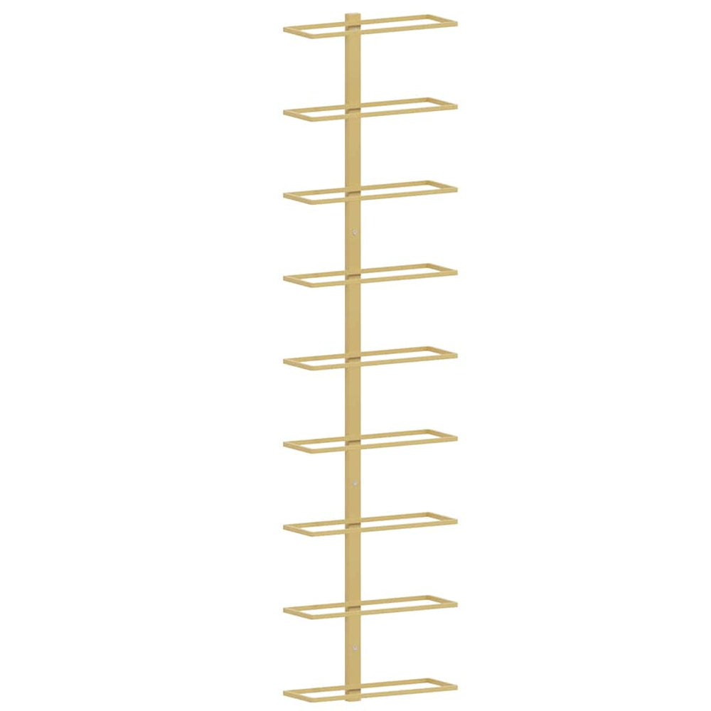 Wand-Weinregal für 9 Flaschen, Golden