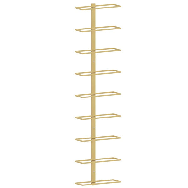 Wand-Weinregal für 9 Flaschen, Golden