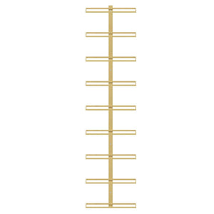 Wand-Weinregal für 9 Flaschen, Golden