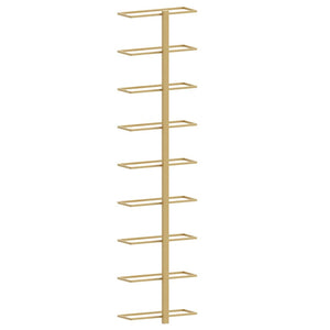 Wand-Weinregal für 9 Flaschen, Golden