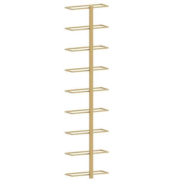 Wand-Weinregal für 9 Flaschen, Golden