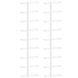 Wand Weinregal für 9 Flaschen, 2er Set, Weiß