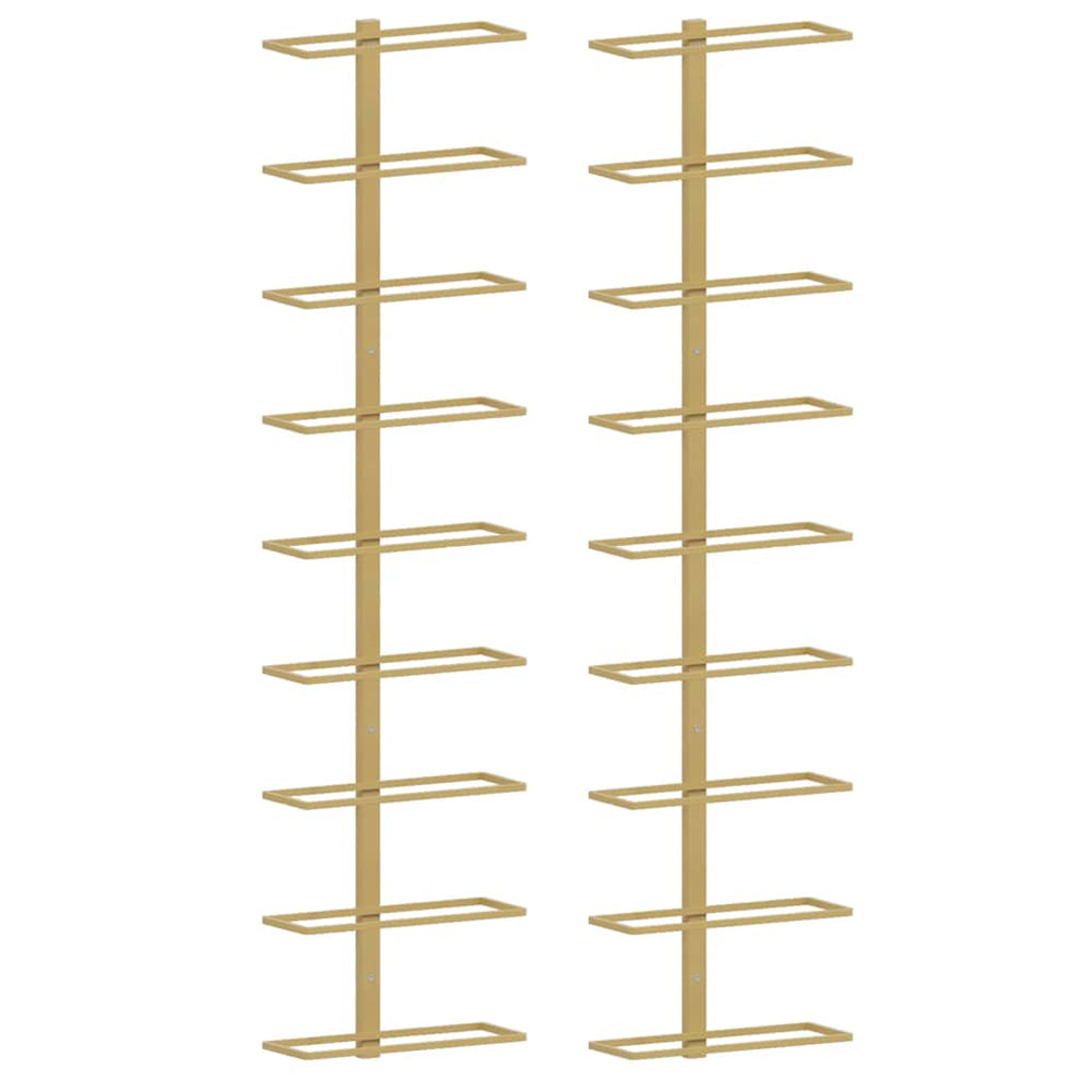 Wand Weinregal Golden für 9 Flaschen, 2er-Set