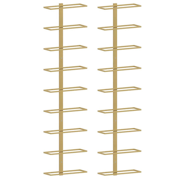 Wand Weinregal Golden für 9 Flaschen, 2er-Set
