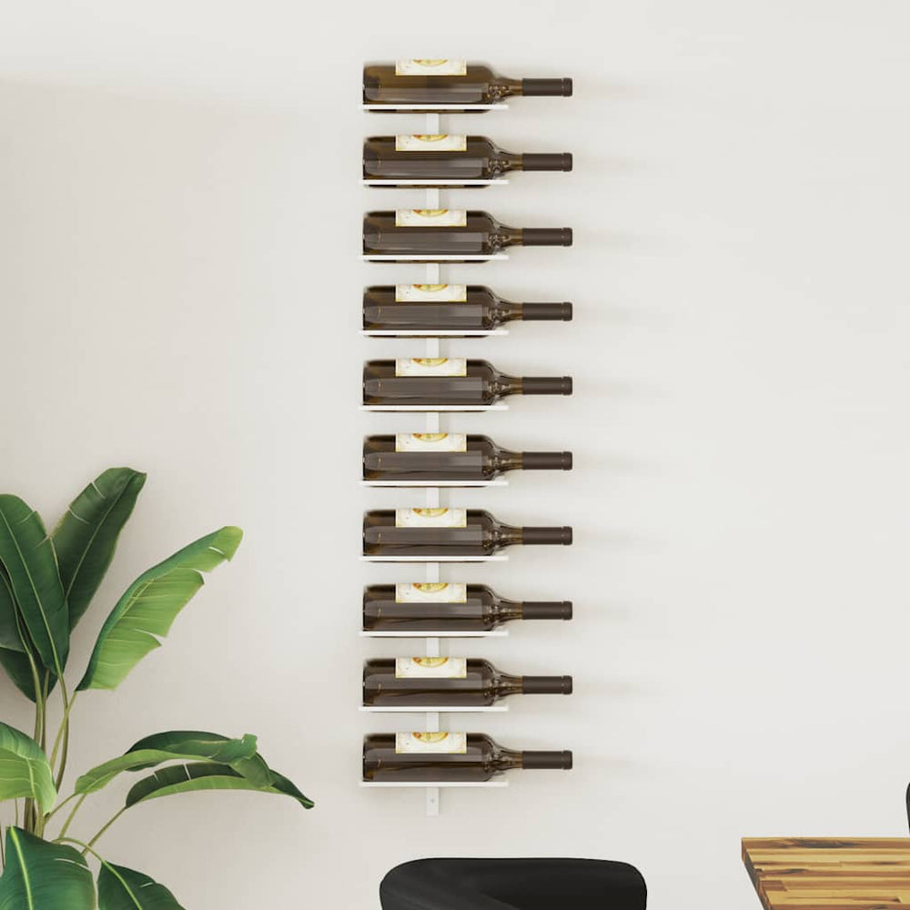Wand Weinregal für 10 Flaschen, Weiß