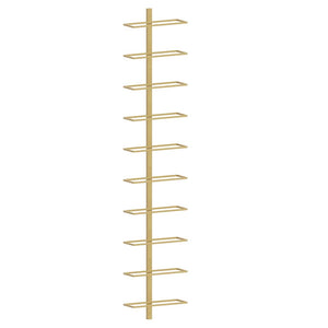 Goldenes Wand-Weinregal für 10 Flaschen