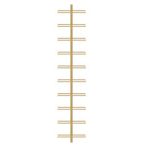 Goldenes Wand-Weinregal für 10 Flaschen