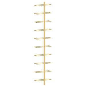 Goldenes Wand-Weinregal für 10 Flaschen