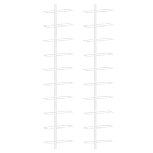 Wand Weinregal für 10 Flaschen, 2er Set, Weiß
