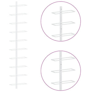 Wand Weinregal für 10 Flaschen, 2er Set, Weiß