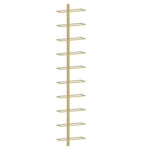 Goldene Wand-Weinregale für 10 Flaschen (2er-Set)