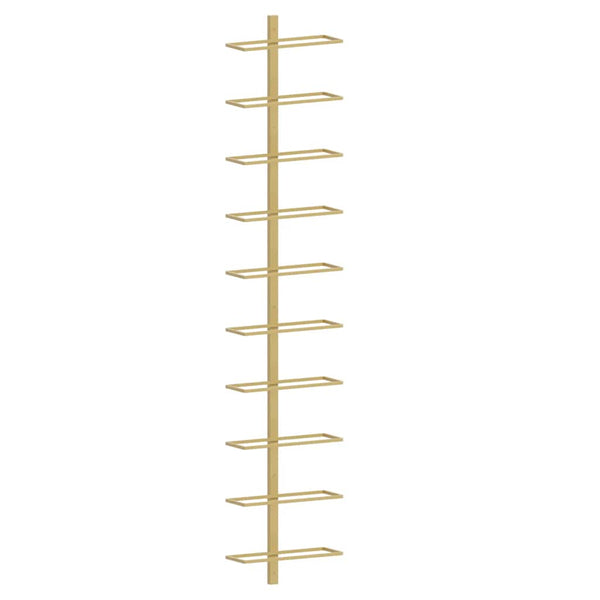 Goldene Wand-Weinregale für 10 Flaschen (2er-Set)