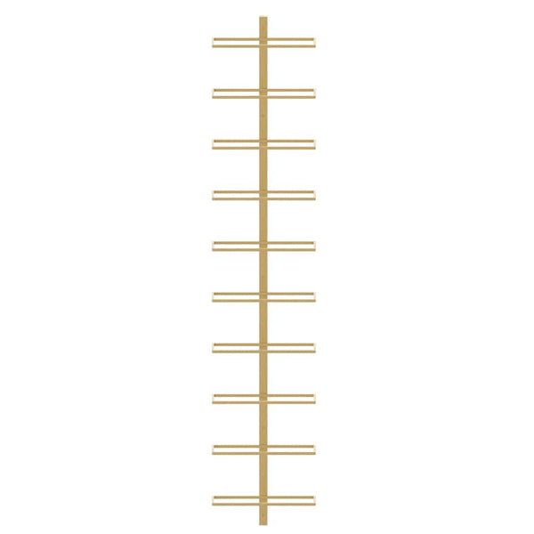 Goldene Wand-Weinregale für 10 Flaschen (2er-Set)