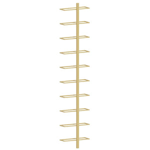 Goldene Wand-Weinregale für 10 Flaschen (2er-Set)