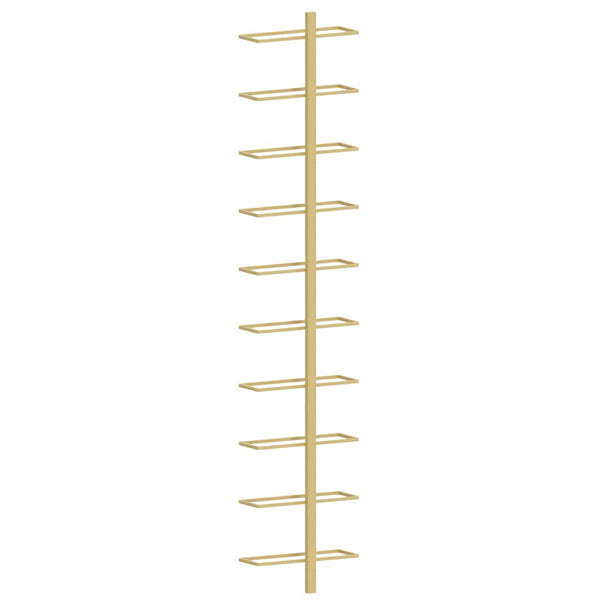 Goldene Wand-Weinregale für 10 Flaschen (2er-Set)