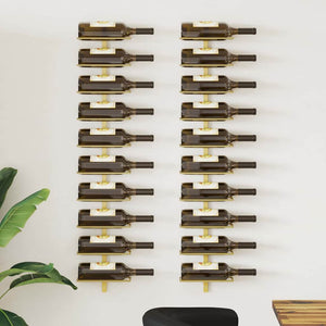 Goldene Wand-Weinregale für 10 Flaschen (2er-Set)