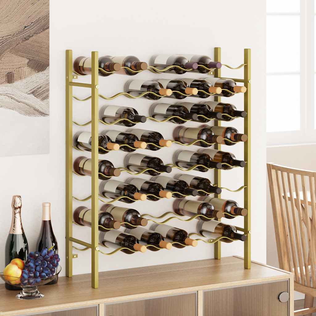Weinregal Golden Metall für 48 Flaschen