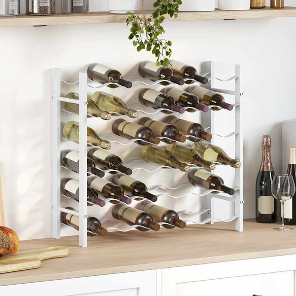 Weinregal Metall Weiß für 36 Flaschen