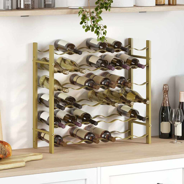 Weinregal Golden Metall für 36 Flaschen