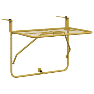 Goldener Balkontisch 60x40 cm Stahl