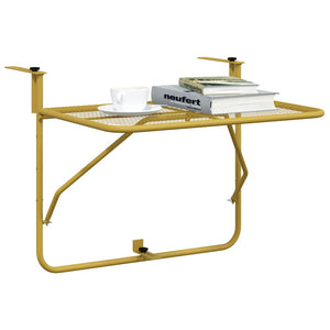Goldener Balkontisch 60x40 cm Stahl