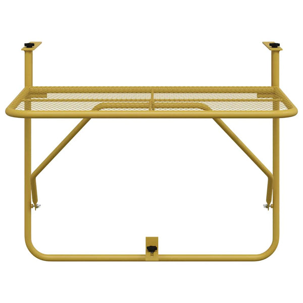 Goldener Balkontisch 60x40 cm Stahl