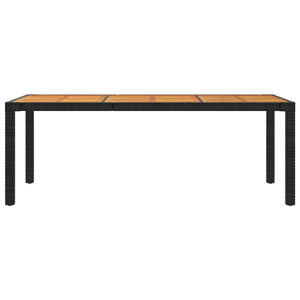 9-tlg. Garten-Essgruppe mit Kissen Poly Rattan Schwarz