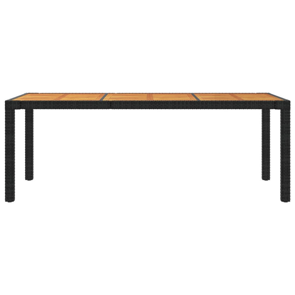 9-tlg. Garten-Essgruppe mit Kissen Poly Rattan Schwarz