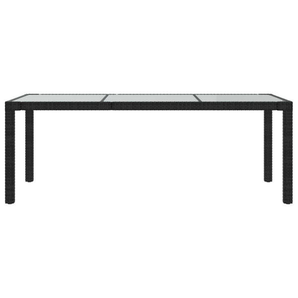 9-tlg. Garten-Essgruppe mit Kissen Poly Rattan Schwarz