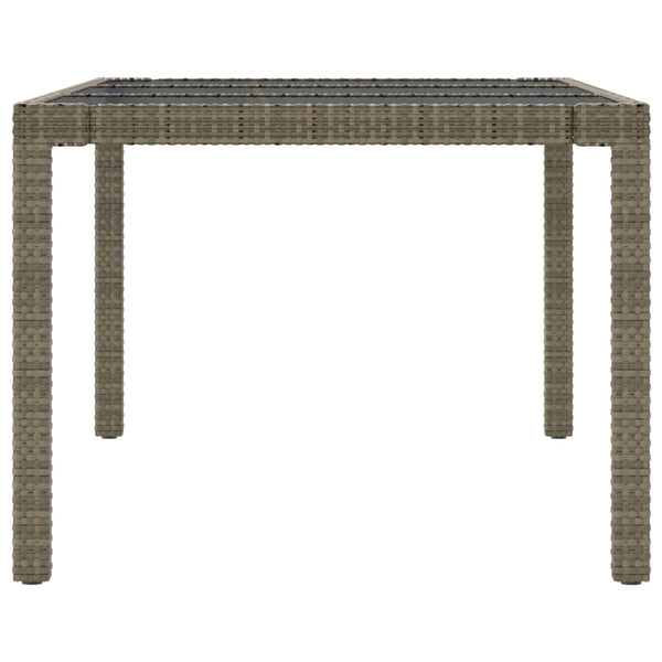 7-tlg. Garten-Essgruppe mit Kissen Poly Rattan Grau