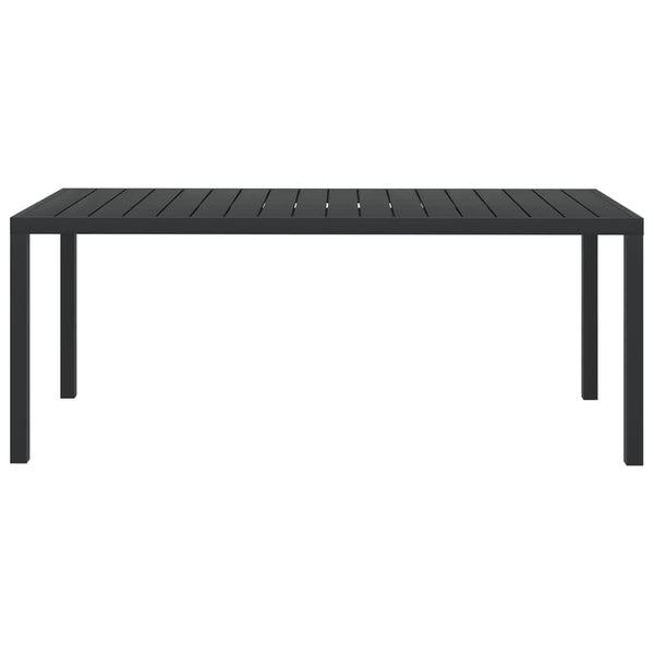 9-tlg. Garten-Essgruppe mit Kissen Poly Rattan Schwarz