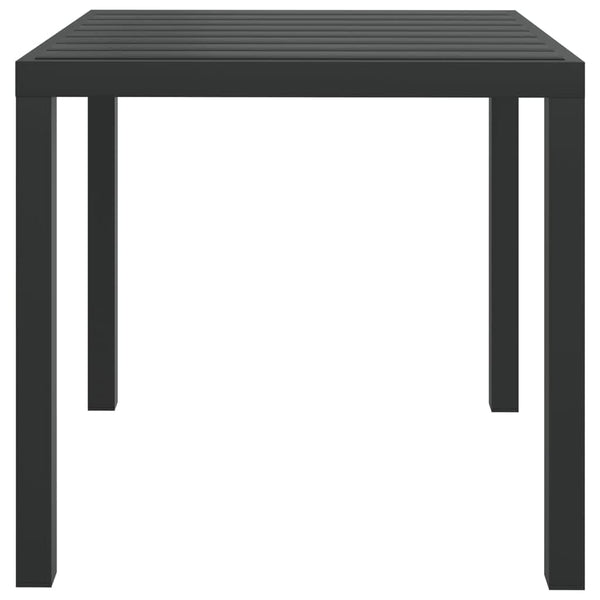 3-tlg. Garten-Essgruppe mit Kissen Poly Rattan Schwarz