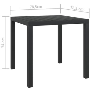5-tlg. Garten-Essgruppe mit Kissen Poly Rattan Grau