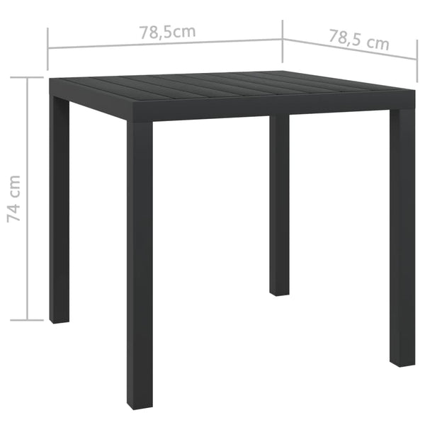 5-tlg. Garten-Essgruppe mit Kissen Poly Rattan Grau