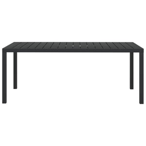 7-tlg. Garten-Essgruppe mit Kissen Poly Rattan Grau