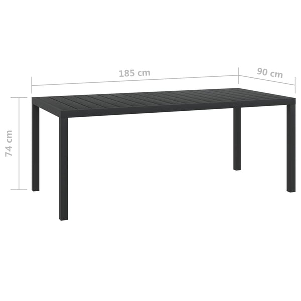 9-tlg. Garten-Essgruppe mit Kissen Poly Rattan Grau