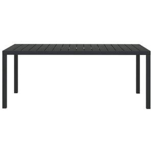 9-tlg. Garten-Essgruppe mit Kissen Poly Rattan Grau