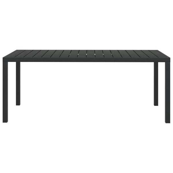 9-tlg. Garten-Essgruppe mit Kissen Poly Rattan Grau