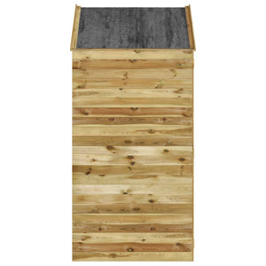 Geräteschuppen Tür 107x107x220cm Massivholz Kiefer Imprägniert