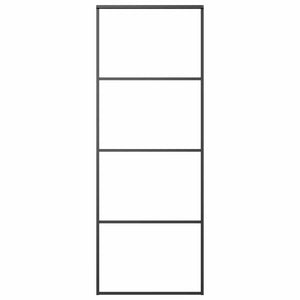 Schiebetür ESG-Glas und Aluminium mattiert 76x205 cm Schwarz