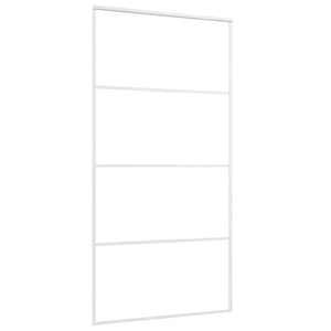 Schiebetür ESG Glas und Aluminium 102,5x205 cm Weiß