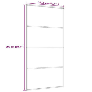 Schiebetür ESG Glas und Aluminium 102,5x205 cm Weiß