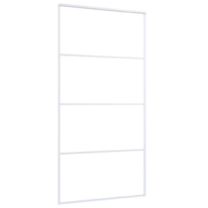 vidaXL Sliding Door ESG Frosted Glass and Aluminum 102.5x205 cm White