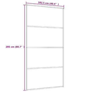 vidaXL Sliding Door ESG Frosted Glass and Aluminum 102.5x205 cm White