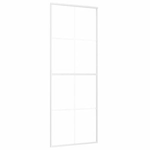 Schiebetür ESG-Glas und Aluminium 76x205 cm Schwarz