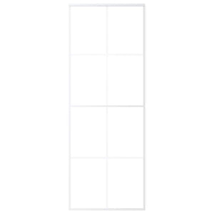 Schiebetür ESG-Mattglas und Aluminium 76x205 cm Weiß