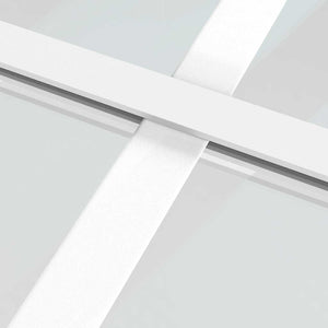 Schiebetür ESG-Glas und Aluminium 90x205 cm Weiß
